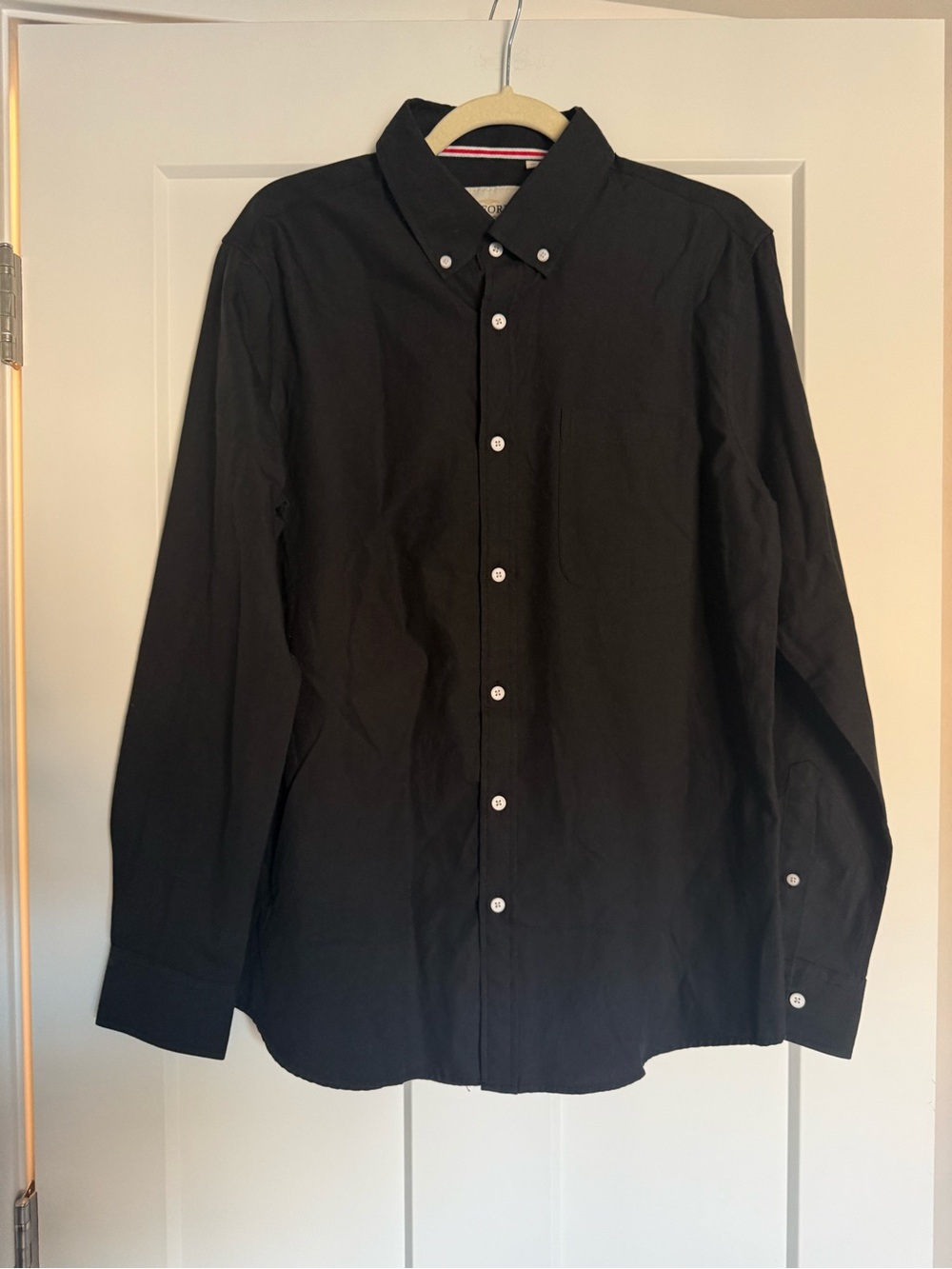 Oxford Black Button-Down Dress Shirt - Long Sleeve